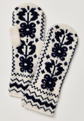Free People Folk Mitten Nightime x Ivory