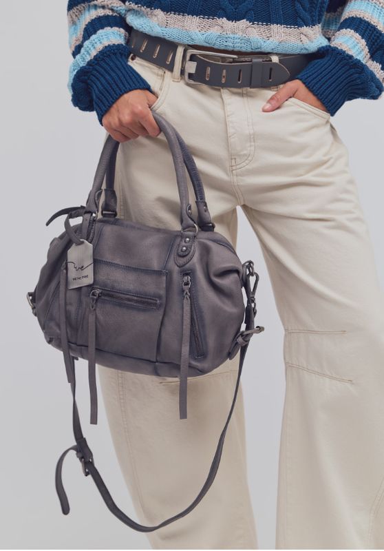 Free People WTF Baby Emerson Tote Gravel Rock