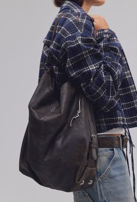 Free People WTF Dallas Distressed Lea Carbon