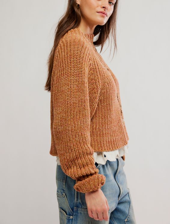Free People Low Tide Pullover Cinnamon Spice