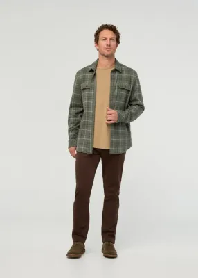 DUER Performance Flannel Overshirt Thyme Plaid