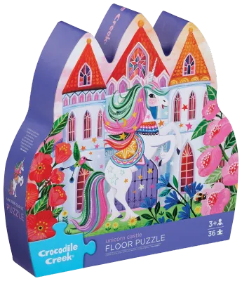 Crocodile Creek Floor Puzzle Unicorn Castle 36pc