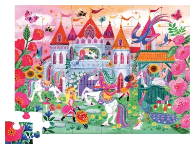 Crocodile Creek Floor Puzzle Unicorn Castle 36pc