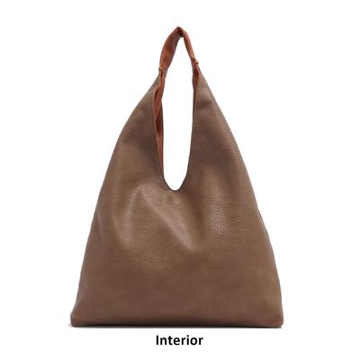 SQ Cecilia 2-in1 Reversible Hobo Bag Cognac/Fossil