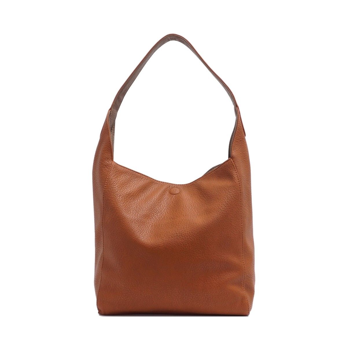 SQ Kendra Reversible 2-in-1 Hobo Cognac/Fossil
