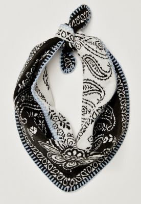Free People Carmen Knitted Triangle Scarf Angel White