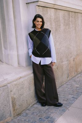 B. Young BYOsmilla Pullover Java Melange Argyle