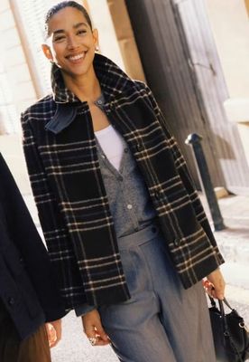 B. Young BYBoletan Jacket Java Check