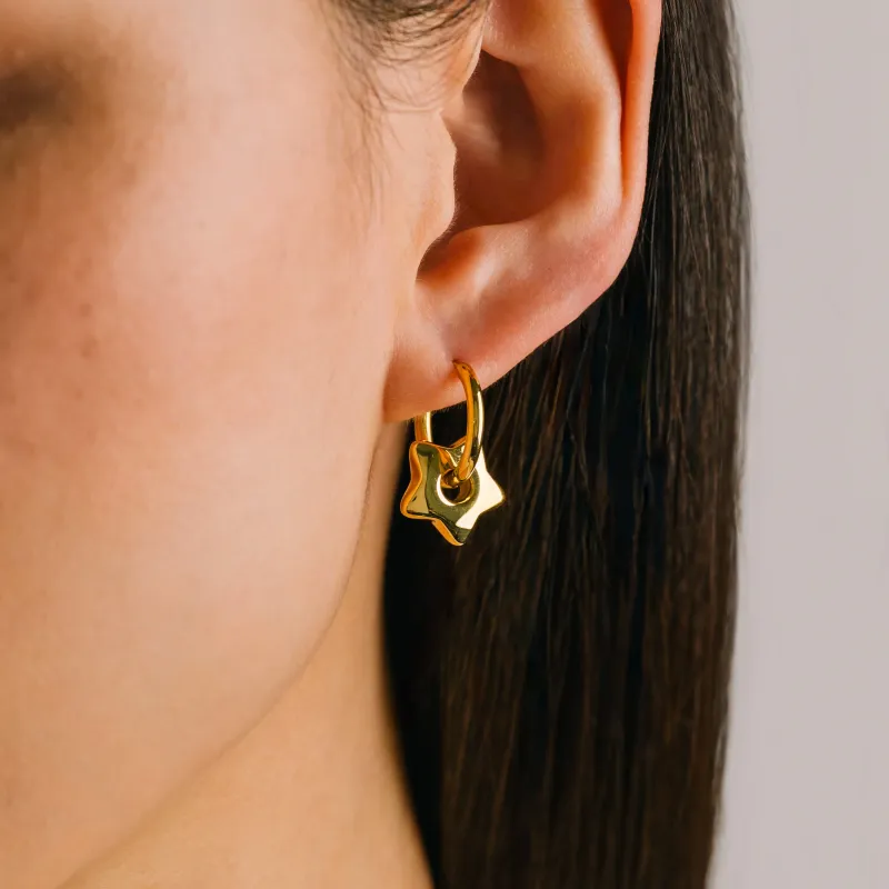Lover's Tempo Waterproof Star Charm Hoop
