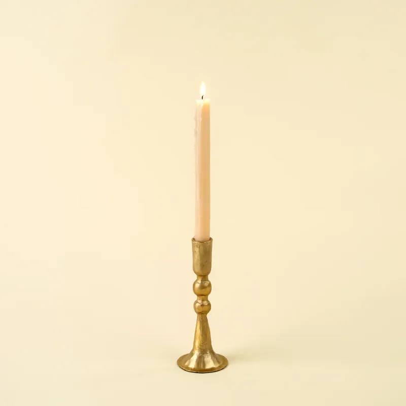 Indaba Caldera Forged Candlestick Gold Small Indaba Caldera Forged Candlestick Gold Small