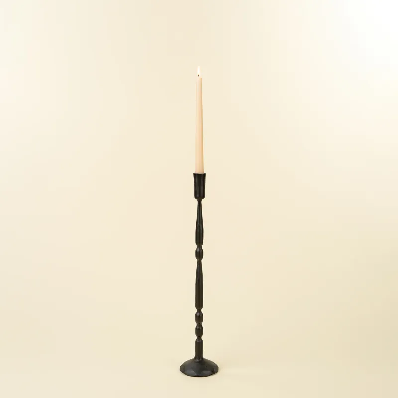 Indaba Nova Forged Tall Candlestick Small Black Indaba Nova Forged Tall Candlestick Small Black