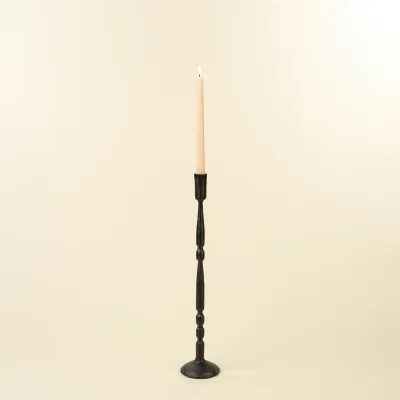 Indaba Nova Forged Tall Candlestick Small Black Indaba Nova Forged Tall Candlestick Small Black