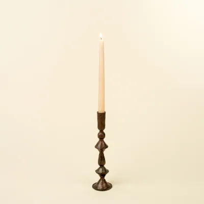 Indaba Petra Forged Candlestick Rustic Brass Small Indaba Petra Forged Candlestick Rustic Brass Small