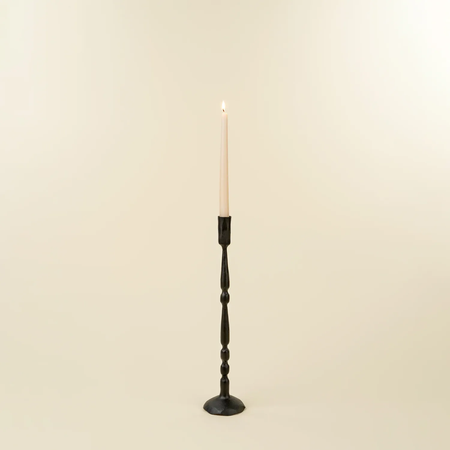 Indaba Nova Forged Tall Candlestick Medium Black