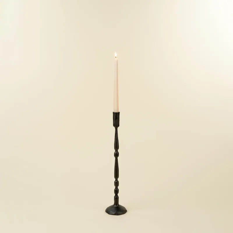 Indaba Nova Forged Tall Candlestick Medium Black Indaba Nova Forged Tall Candlestick Medium Black