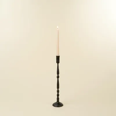 Indaba Nova Forged Tall Candlestick Medium Black Indaba Nova Forged Tall Candlestick Medium Black