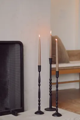 Indaba Nova Forged Tall Candlestick Medium Black