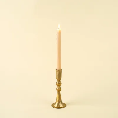 Indaba Caldera Forged Candlestick Rustic Brass Small Indaba Caldera Forged Candlestick Rustic Brass Small