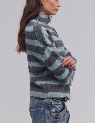 Free People WTF Button Collection Cardigan Storm