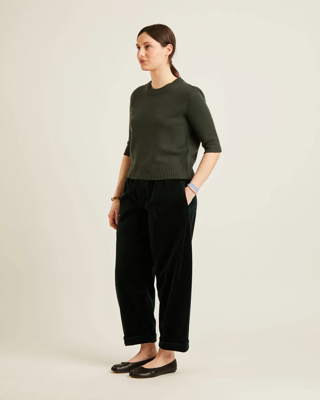 Naif Holly Sweater Deep Olive