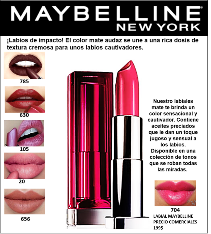 LABIALES, BALSAMOS, GLOSS DE LARGA DURACION  NYX, MAYBELLINE, LOREAL, RENOVA Y REVLON.