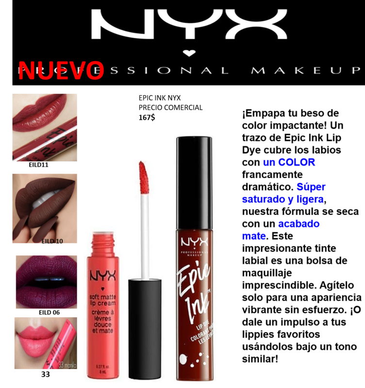 LABIALES MATTE DE LARGA DURACION  NYX, MAYBELLINE, LOREAL, RENOVA Y REVLON.