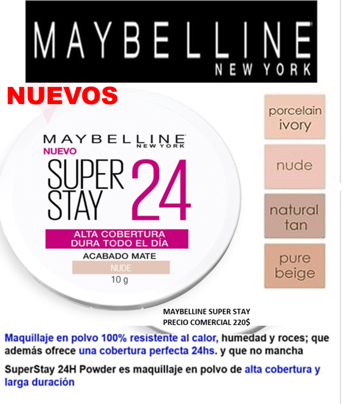 MAQUILLAJE EN POLVO MAYBELLINE, NXY. PARA PIEL GRASA Y MIXTA. !!!VARIOS MODELOS.