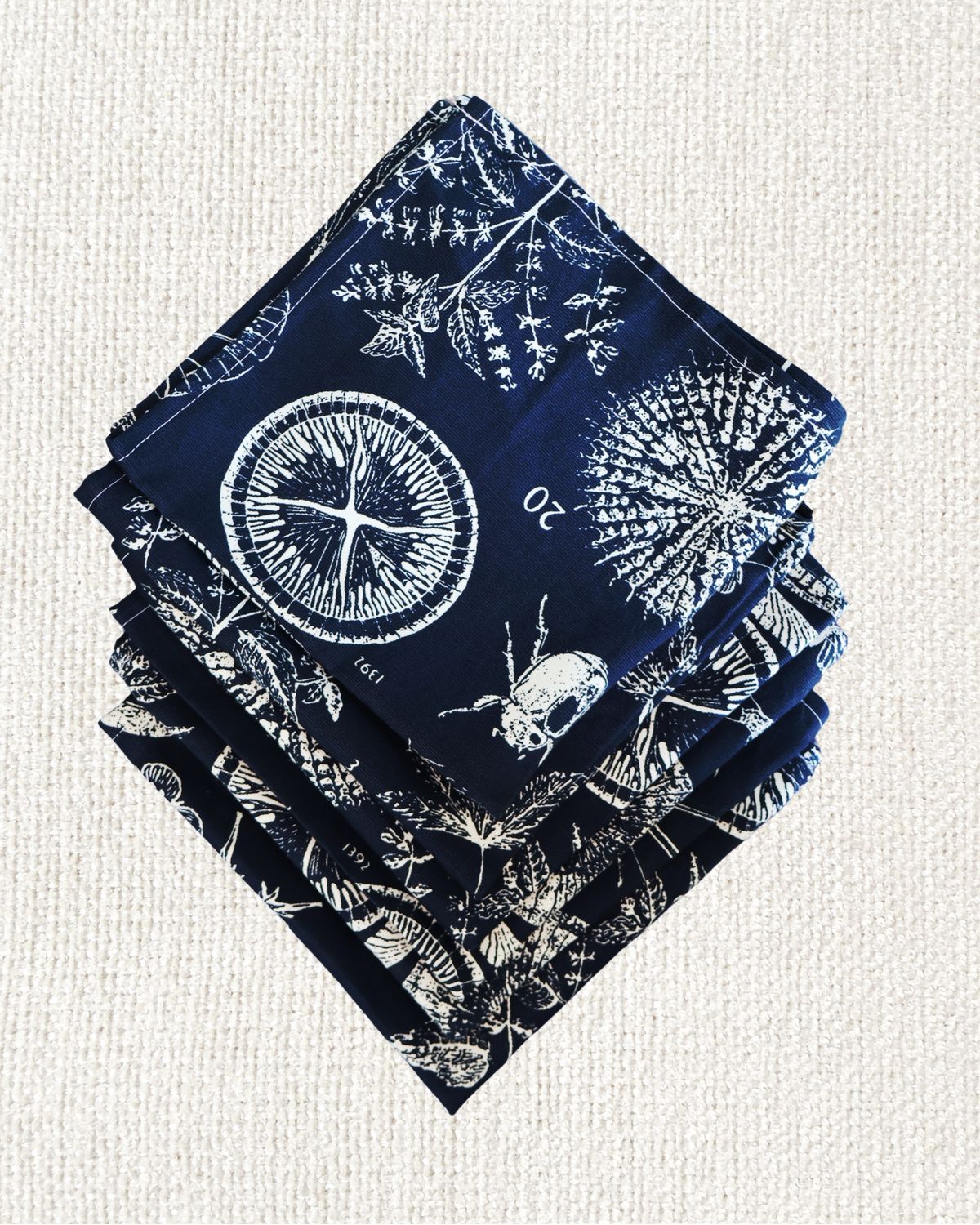 Indigo Nature Printed Table Napkins