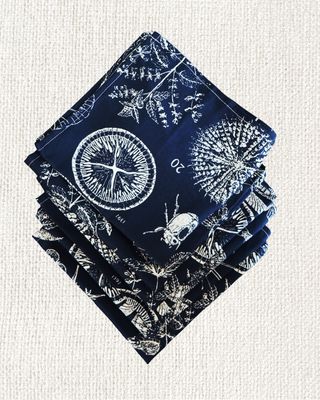 Indigo Nature Printed Table Napkins