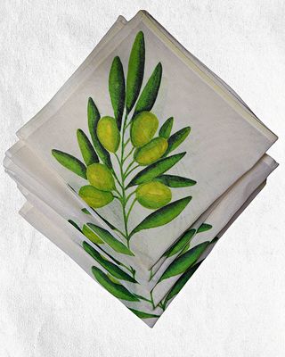 Olive Bounty Canvas Table Napkins
