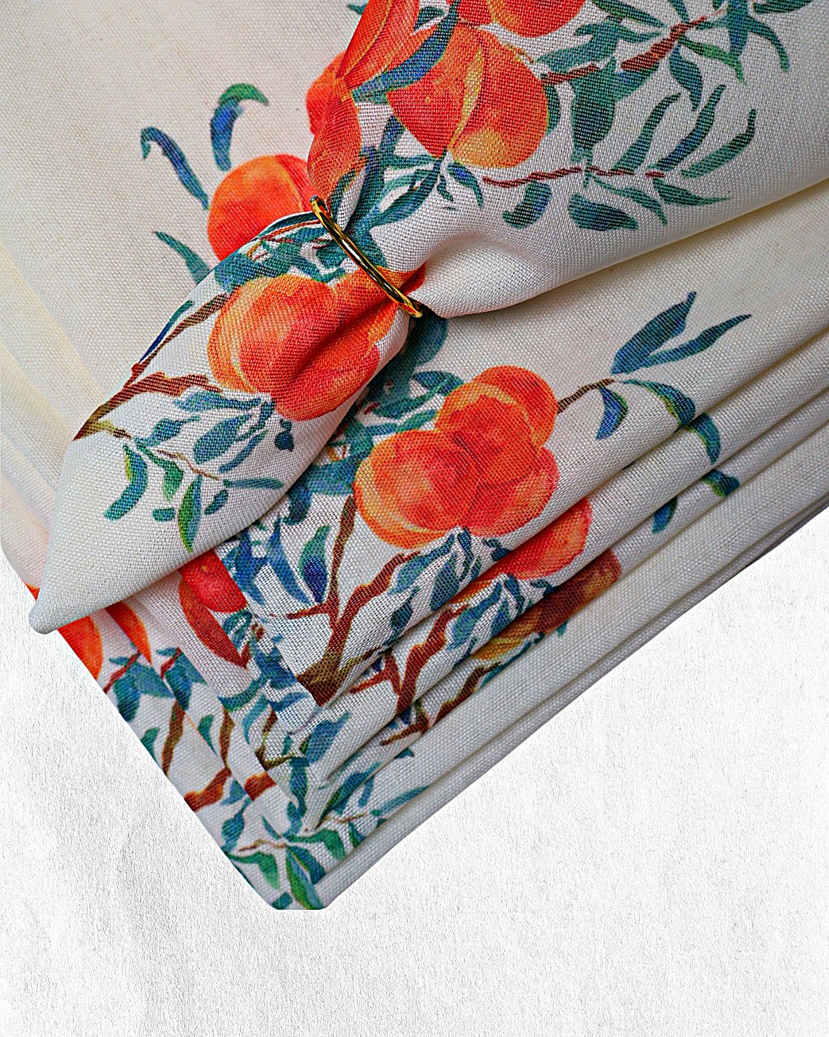 Peach Sunset Canvas Table Napkins