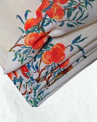 Peach Sunset Canvas Table Napkins