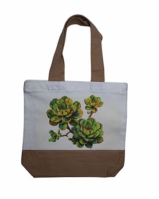 Canvas Tote Bags 2-Tone with Zipper