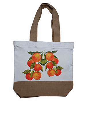 Canvas Tote Bags 2-Tone with Zipper