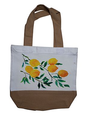 Canvas Tote Bags 2-Tone with Zipper