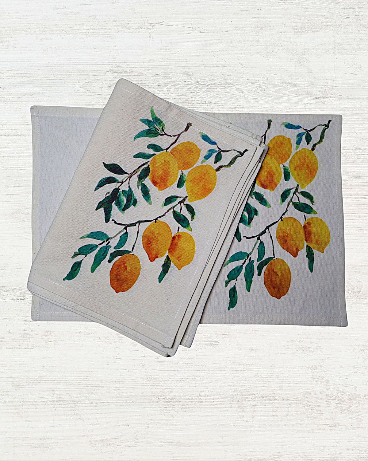 Zesty Lemon Canvas Placemat