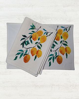 Zesty Lemon Canvas Placemat
