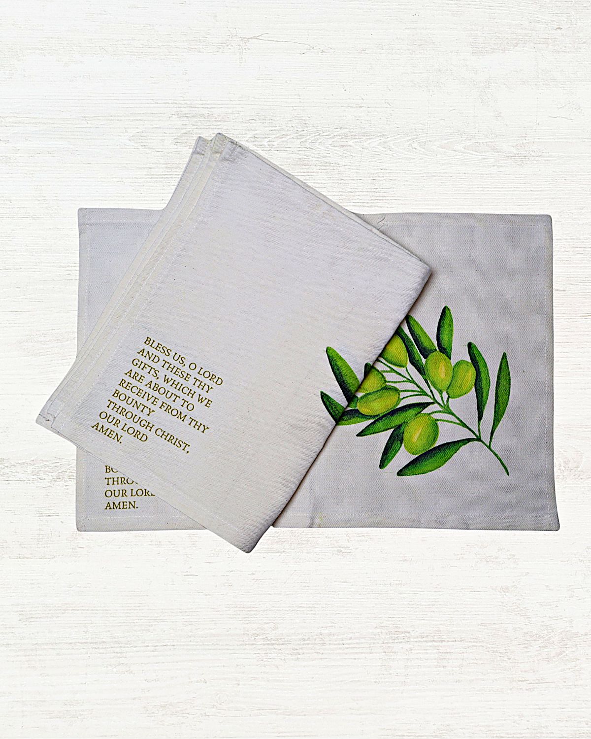 Olive Branch Canvas Placemat