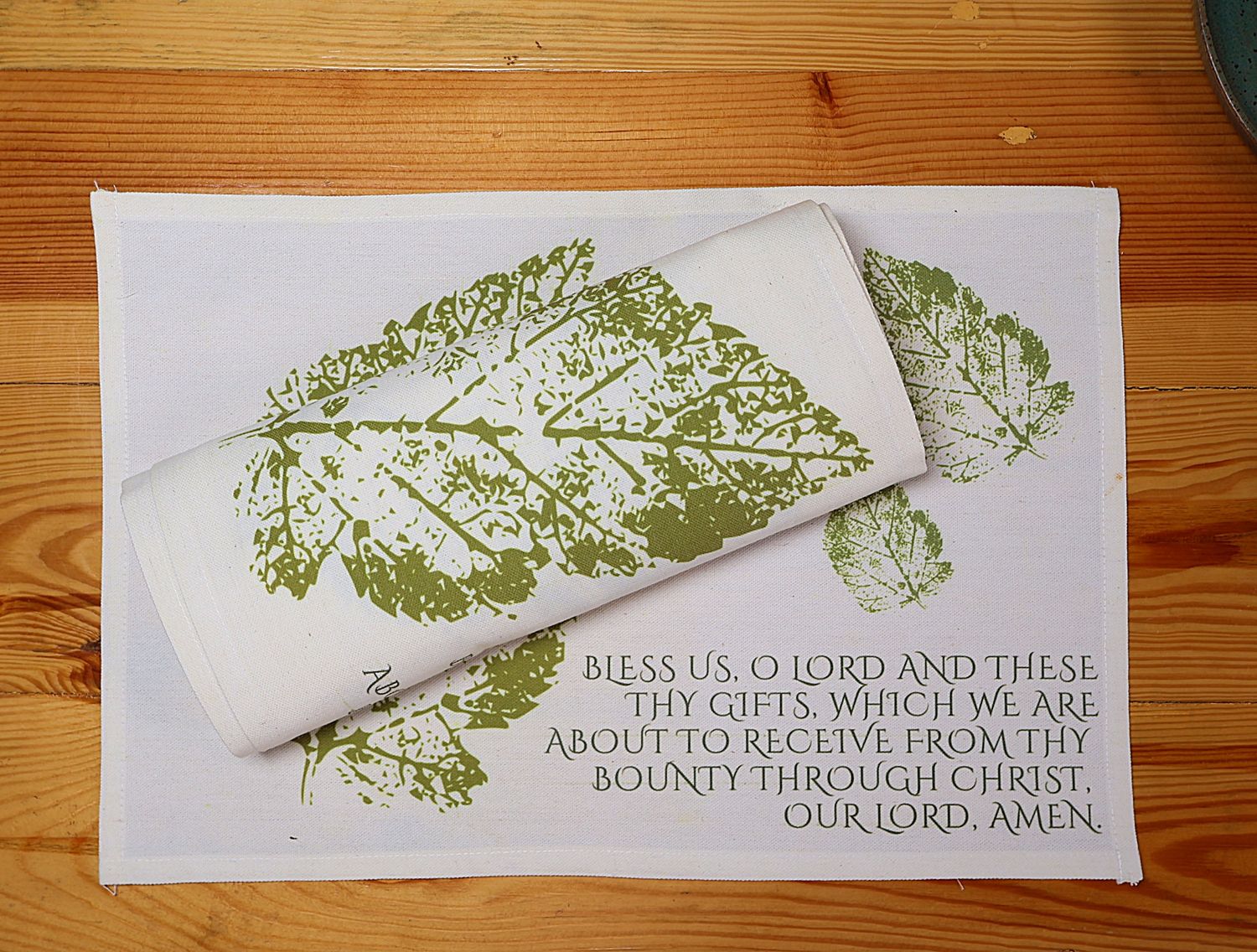 Botanical Print Canvas Placemat