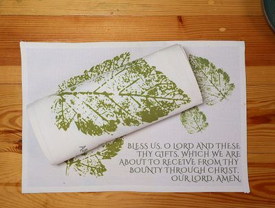 Botanical Print Canvas Placemat