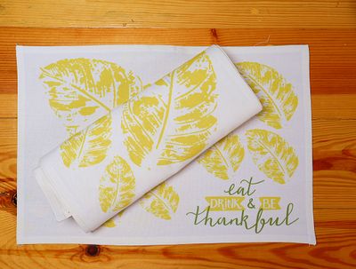 Botanical Print Canvas Placemat
