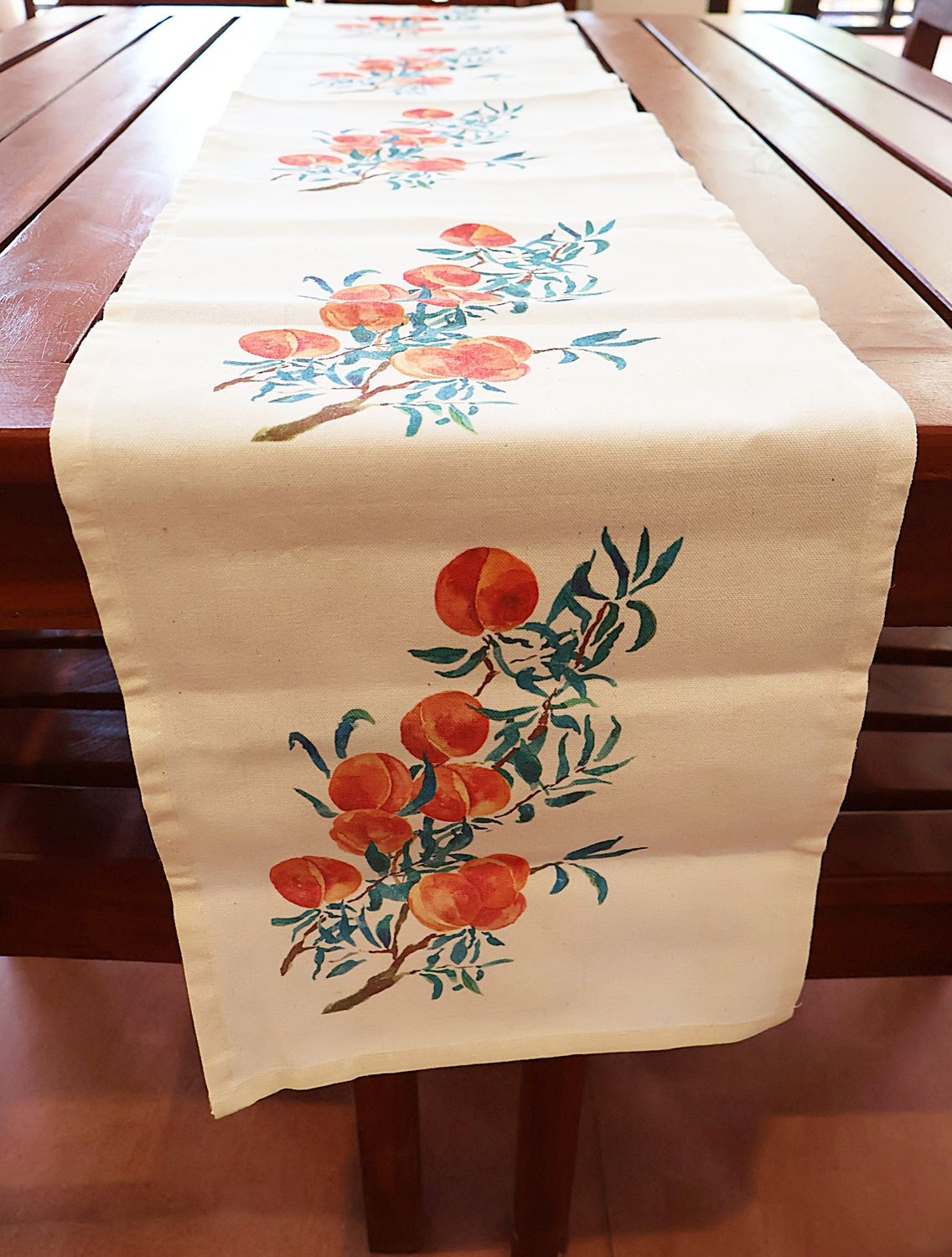 Peach  Canvass Table Runner