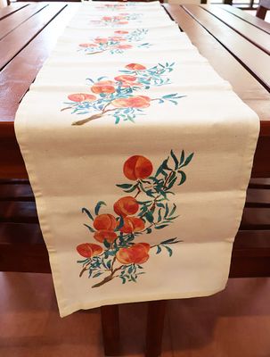 Peach  Canvass Table Runner