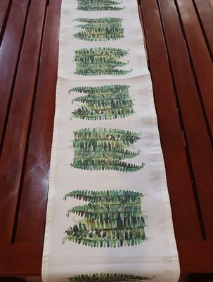 Fern Leaves  Canvass Table Runner