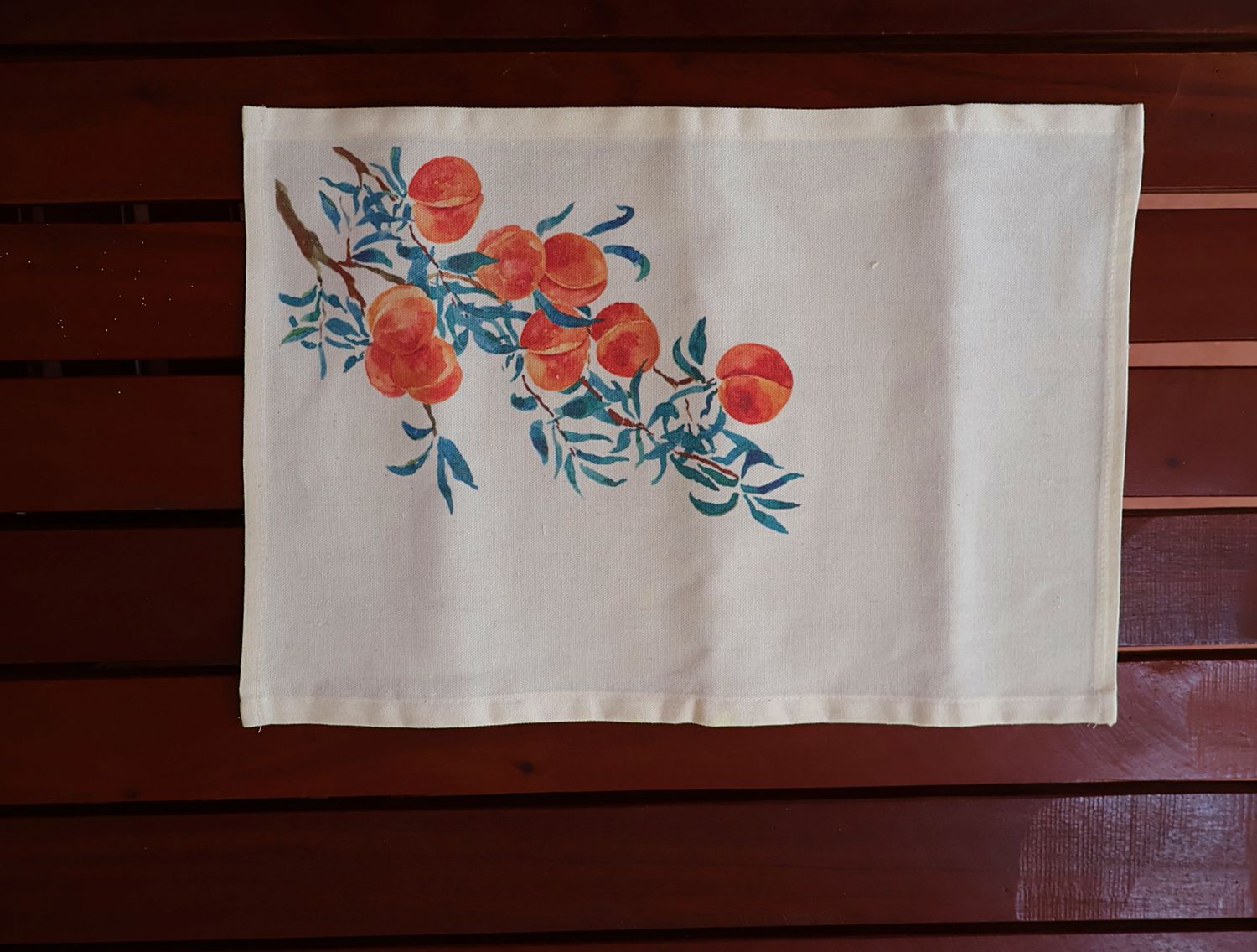Peach Sunset Canvas Placemat