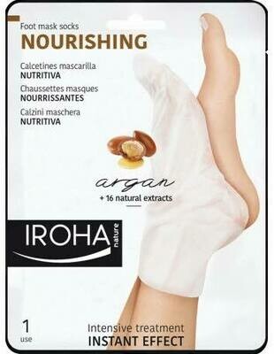 Iroha Nature Nourishing Argan & Macadamia Hand Mask oder Nourishing Foot Mask Socks mit Arganöl