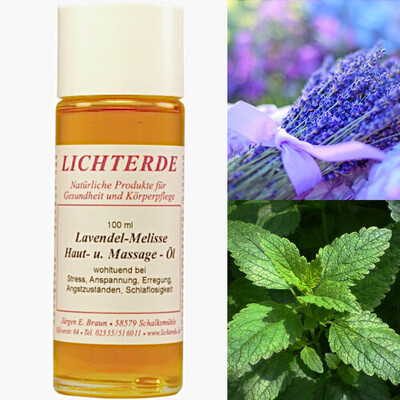 Lichterde Lavendel-Melissen Massage-Öl