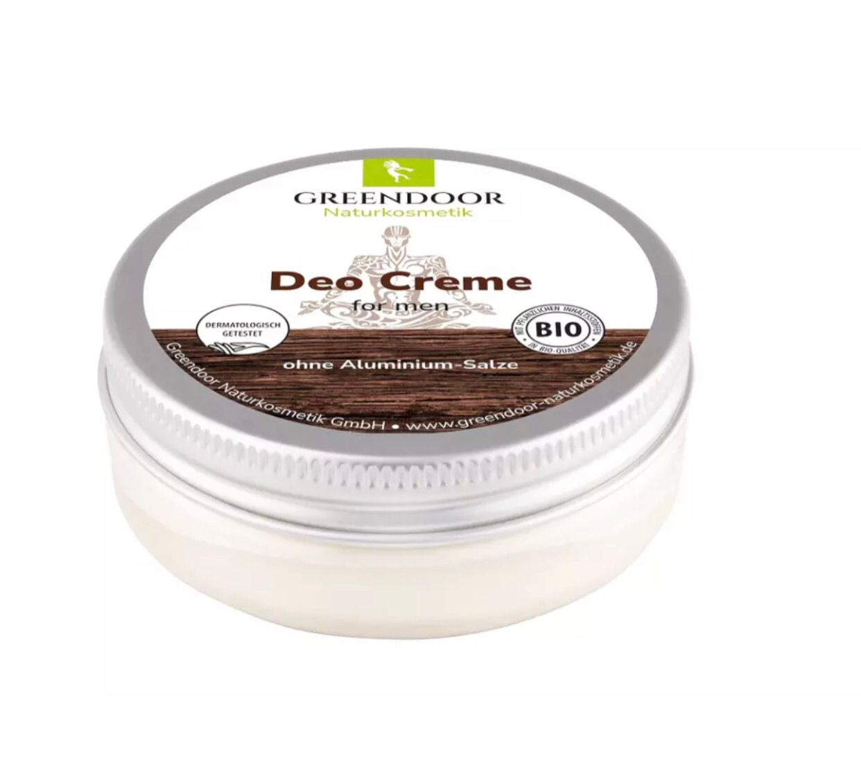 Greendoor Deo Creme for men vegan, starke Wirkung, frisch-holziger Duft