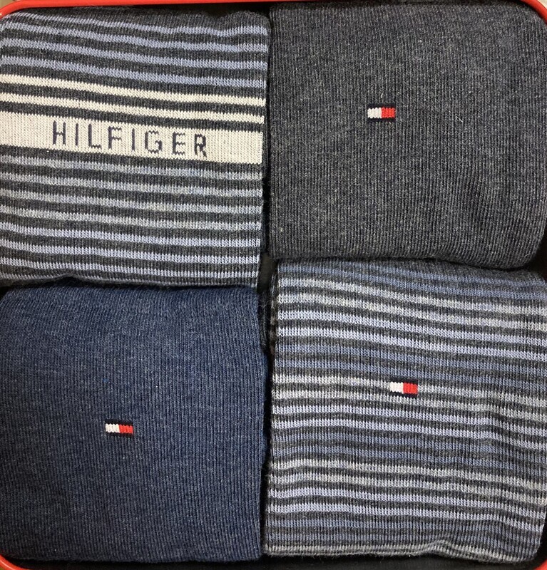 TOMMY HILFIGER SOCKS 4 PACK 30.00 (COLOURS VARY)