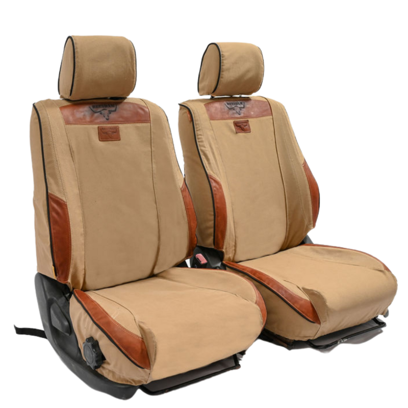 African Collection with Sand Canvas and Red Leather